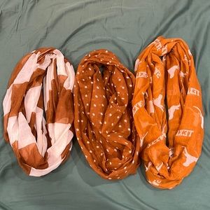 Set of 3 UT infinity scarfs